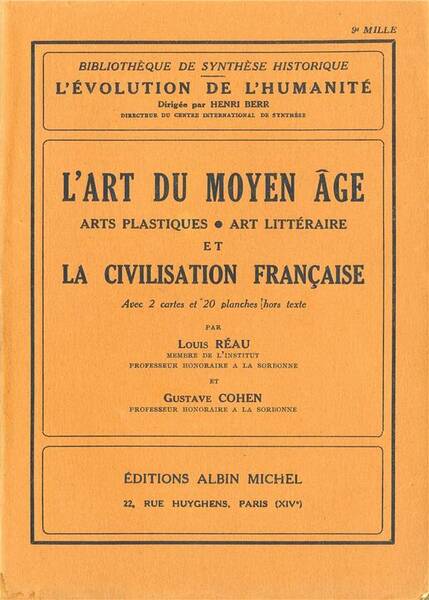 L'art du Moyen Age et la civilisation française
