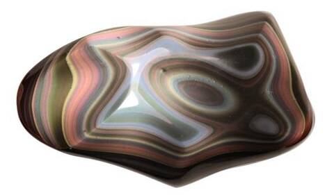 Obsidienne Forme Travaillee Manta Huichol - Fr1115g5a