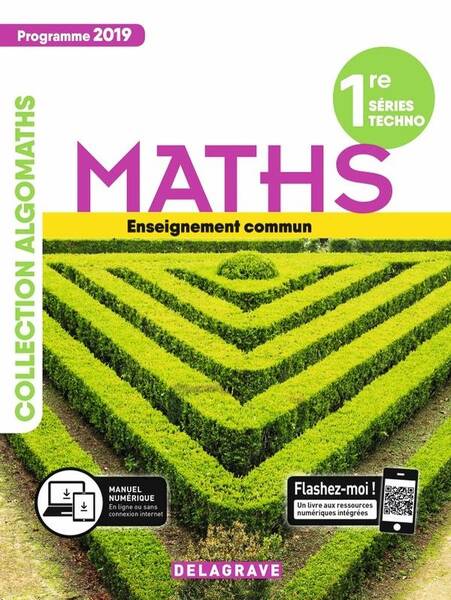 Maths; 1re Series Techno; Enseignement Commun; Manuel Eleve Edition