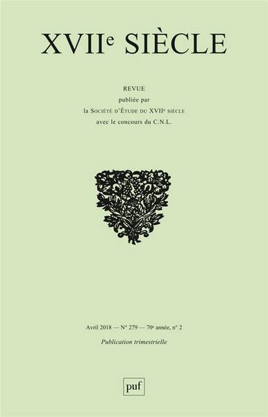 Revue Xviie Siecle (Edition 2018)
