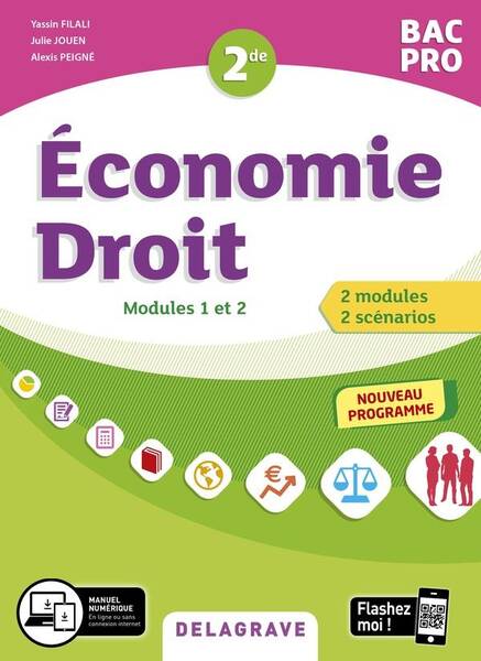 Economie-Droit ; 2de Bac Pro; Pochette Eleve (Edition 2020)