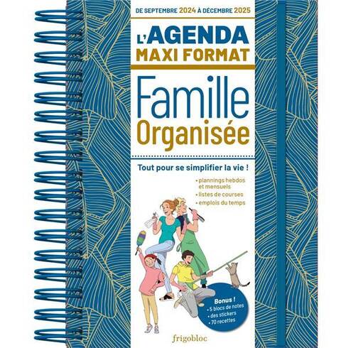 L'agenda maxi format de la famille organisée 2025