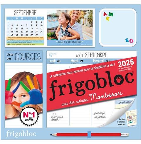 Frigobloc avec des activités Montessori 2025