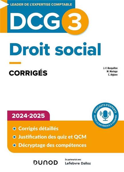 Dcg 3 droit social corriges 2024
