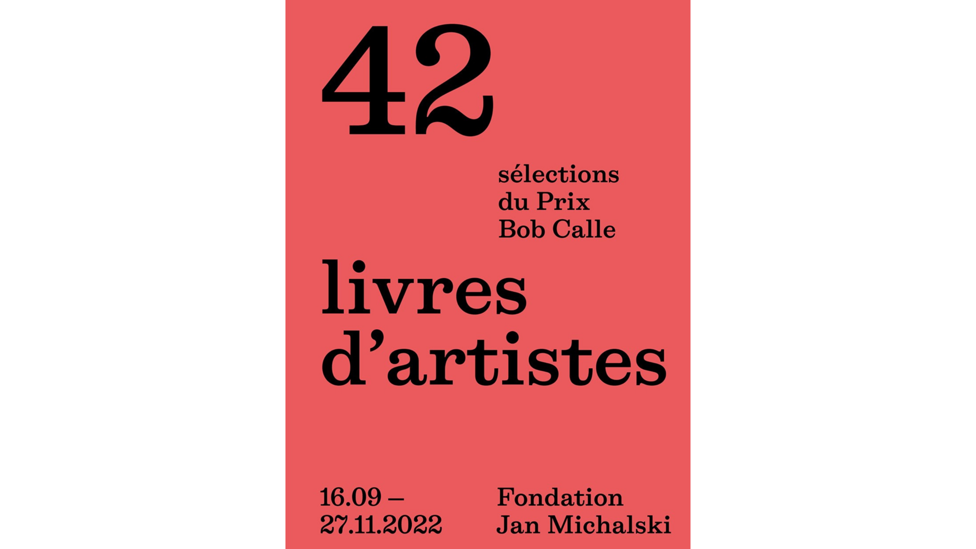 Affiche de l'exposition de la Fondation Jan Michalski